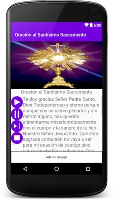 Oración a Santísimo Sacramento android App screenshot 1